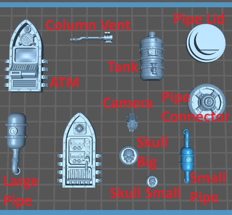 Risor District Terrain Set - Scenery Kit - Print Minis