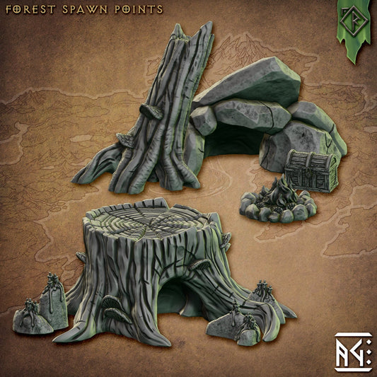 Forest Stump and Cave, Terrain Set - Artisan Guild