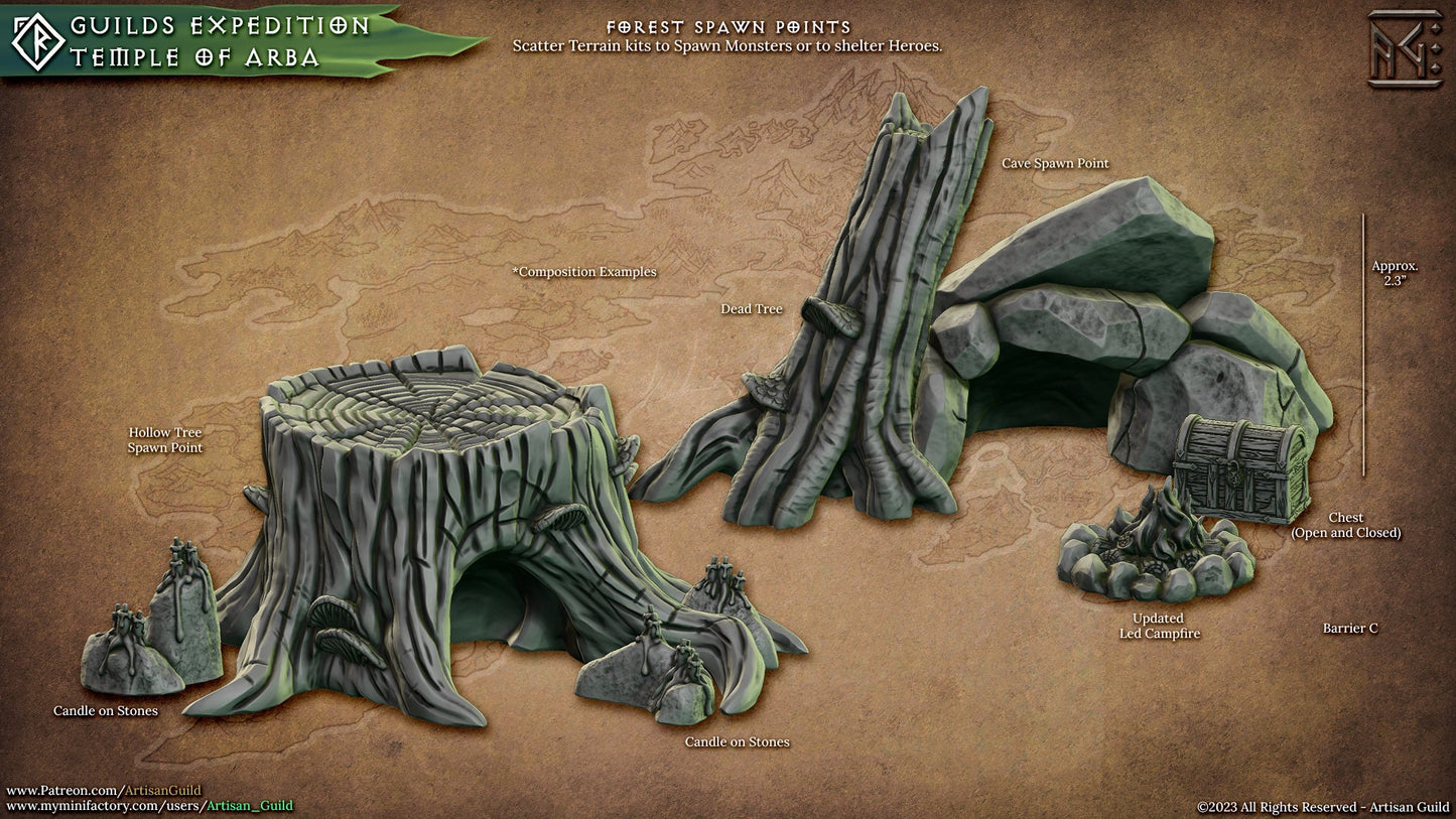 Forest Stump and Cave, Terrain Set - Artisan Guild