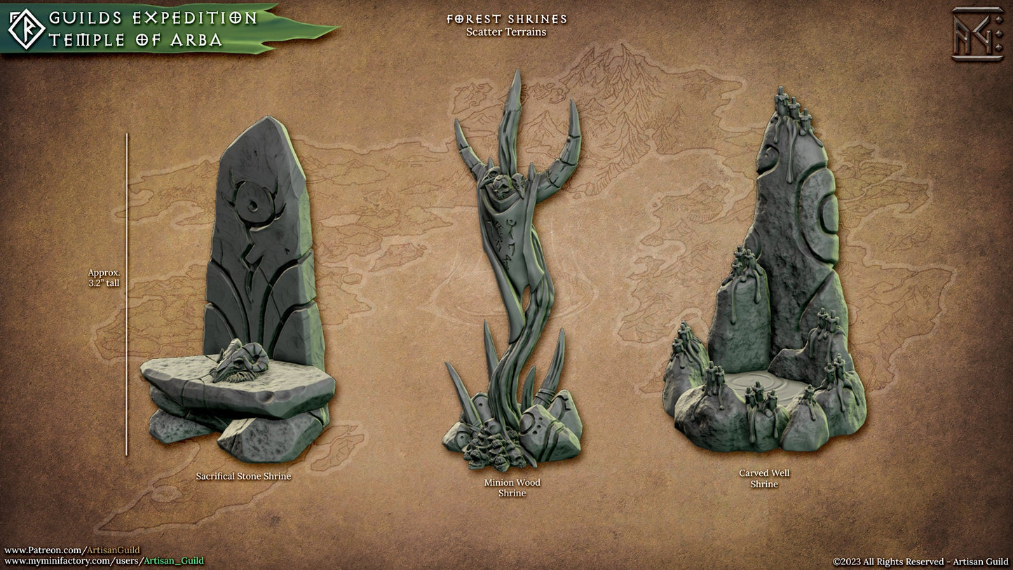Forest Shrine, Terrain Piece (3 Variants Available) - Artisan Guild