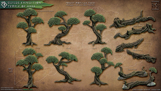 Forest Modular Trees, Terrain Kit - Artisan Guild