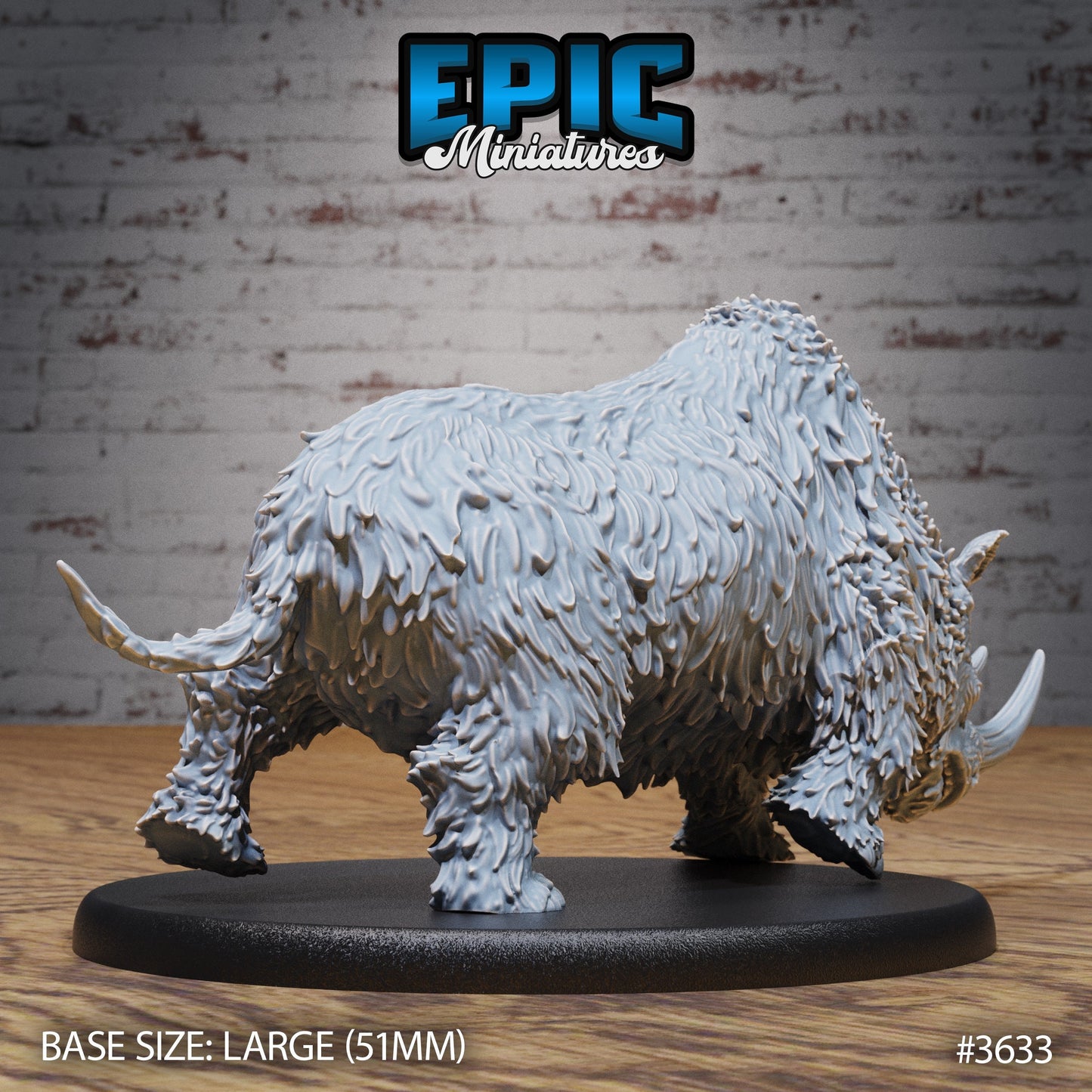 Woolly Rhino (3 Variants Available) - Epic Miniatures