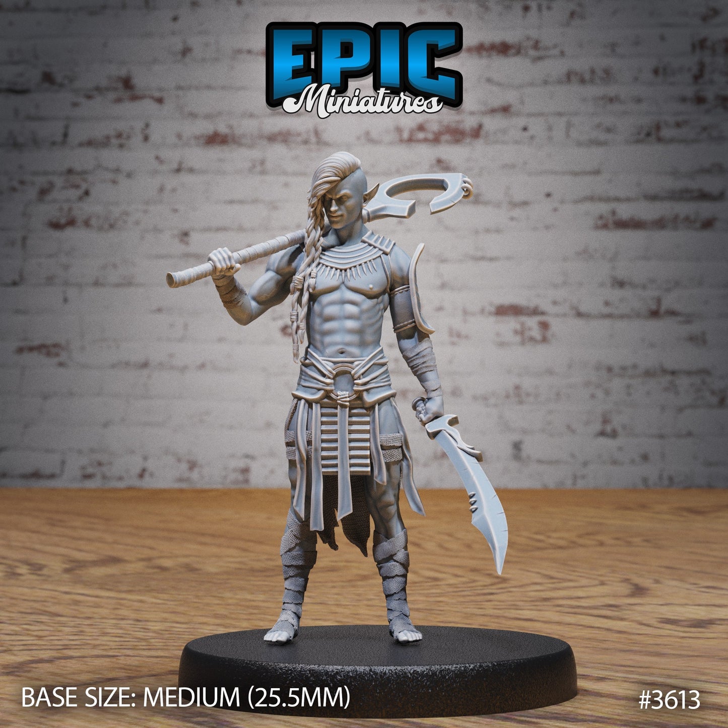 Cave Elf Barbarian (3Variants Available) - Epic Miniatures