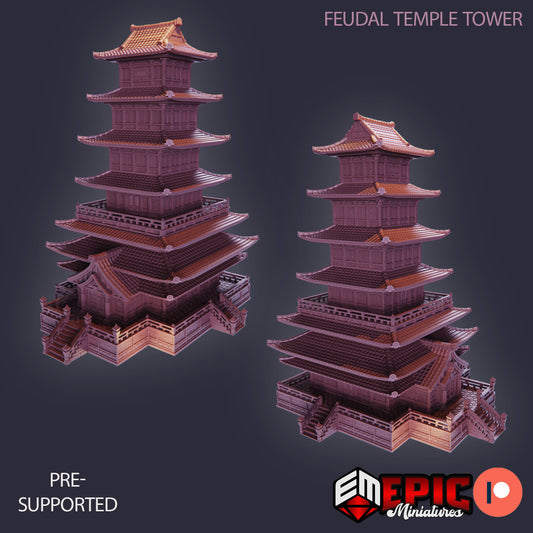 Feudal Temple Tower, Playable Terrain Piece - Epic Miniatures