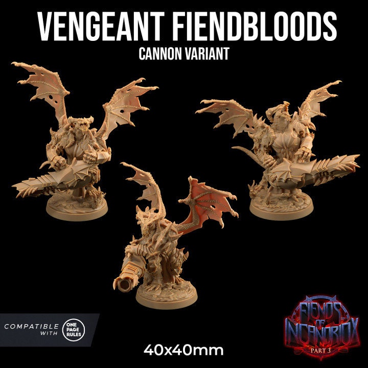 Vengeant Fiendbloods - Cannon Squad (3 Variants Available) - Dragon Trapper's Lodge