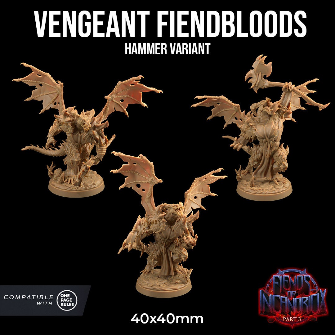 Vengeant Fiendbloods - Hammer Squad (3 Variants Available) - Dragon Trapper's Lodge