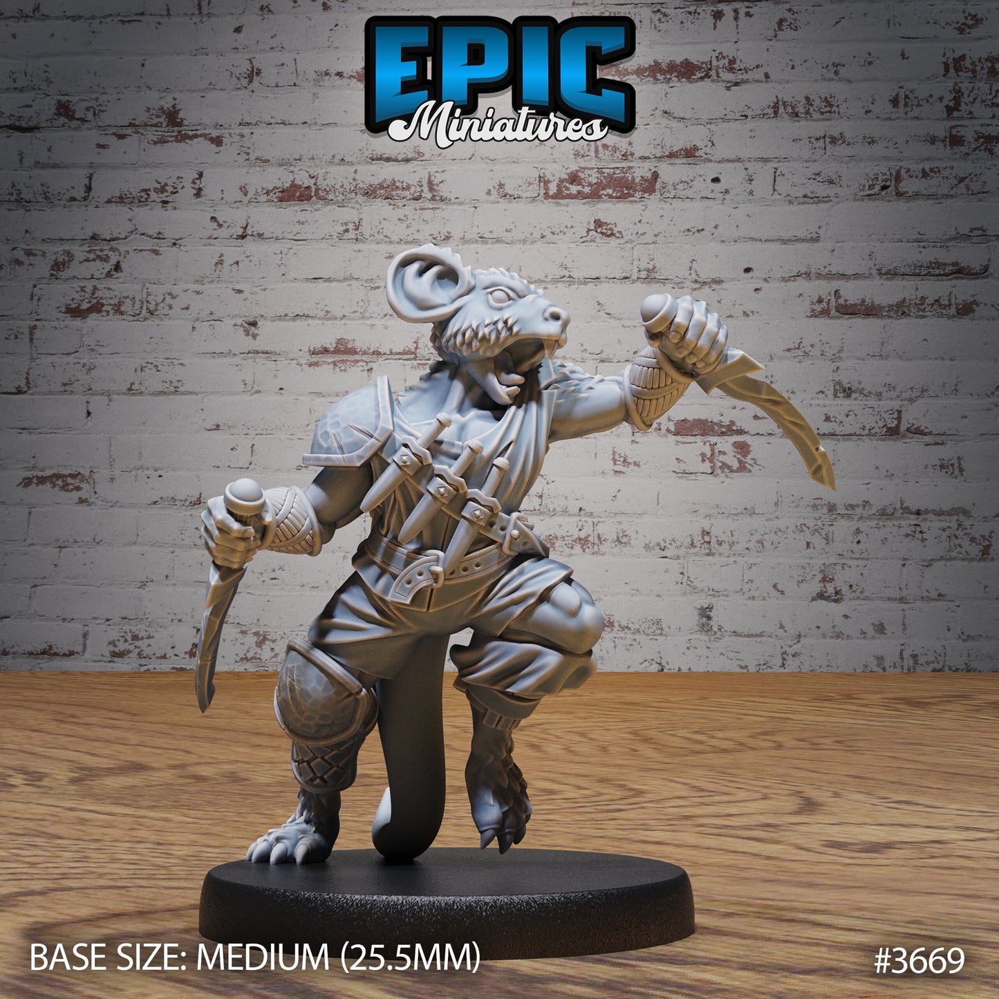Mice Folk Raiders, Set 1 (4 Variants Available) - Epic Miniatures