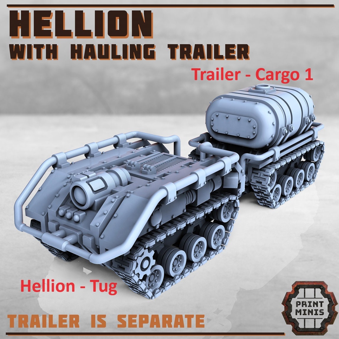 Hellion Vehicle with Trailer (5 Variants Available) - Print Minis