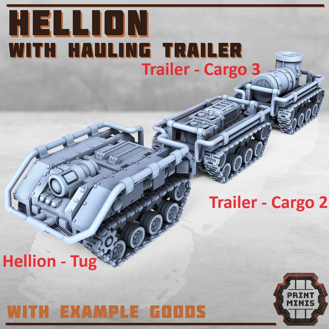 Hellion Vehicle with Trailer (5 Variants Available) - Print Minis