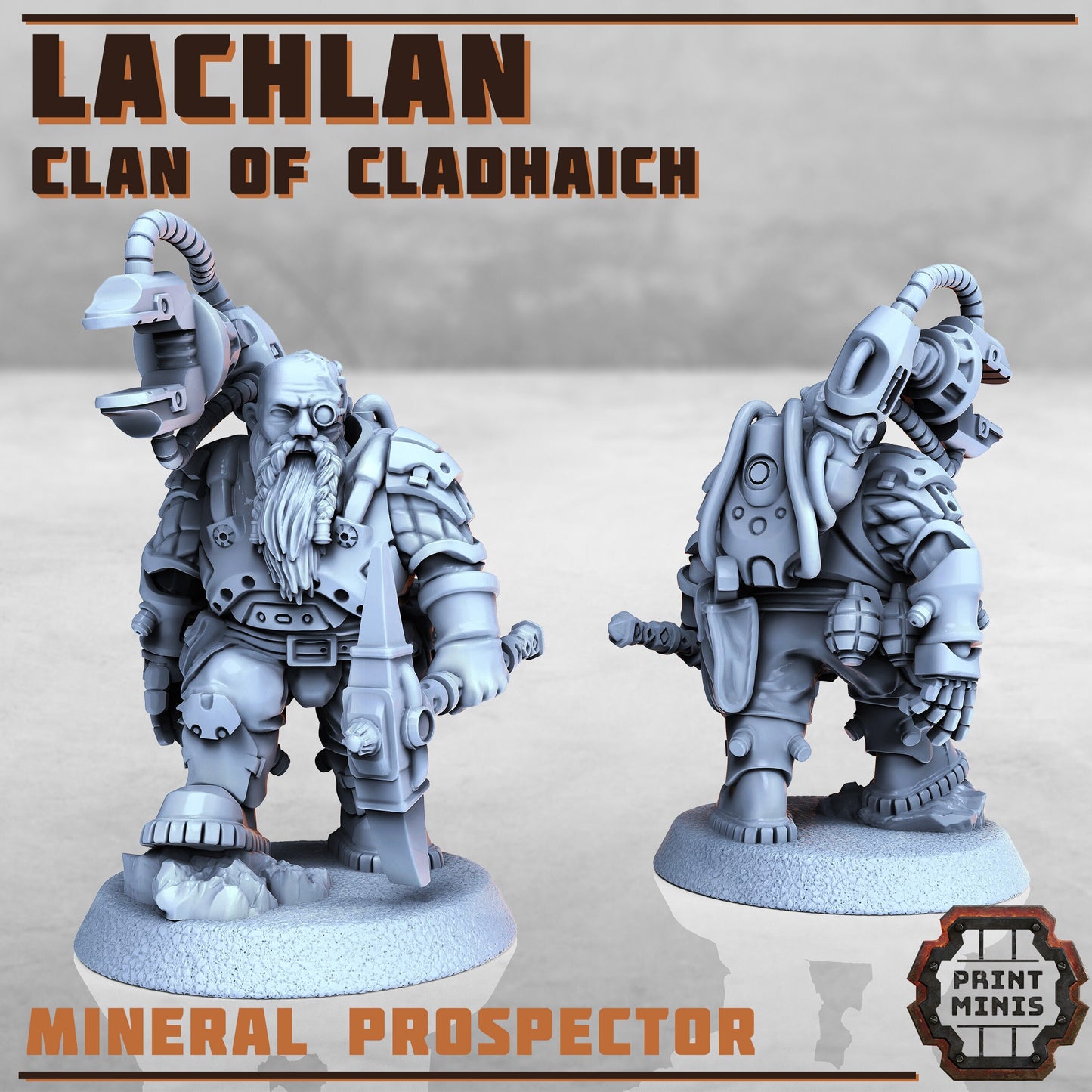 Cladhaich Prospector and Drillbot (2 Variants Available) - Print Minis