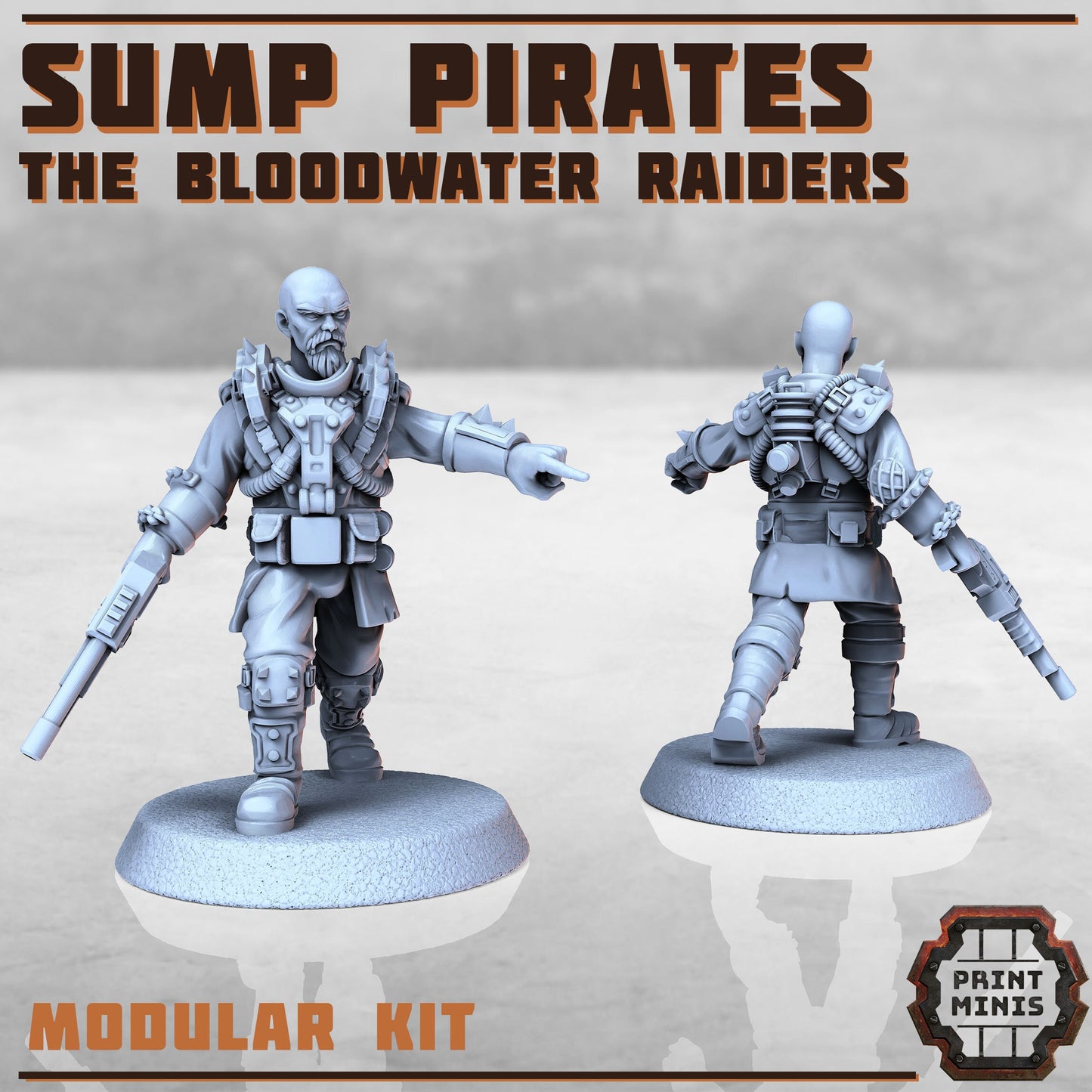 Sump Pirates - Bloodwater Raiders (5 Variants Available) - Print Minis