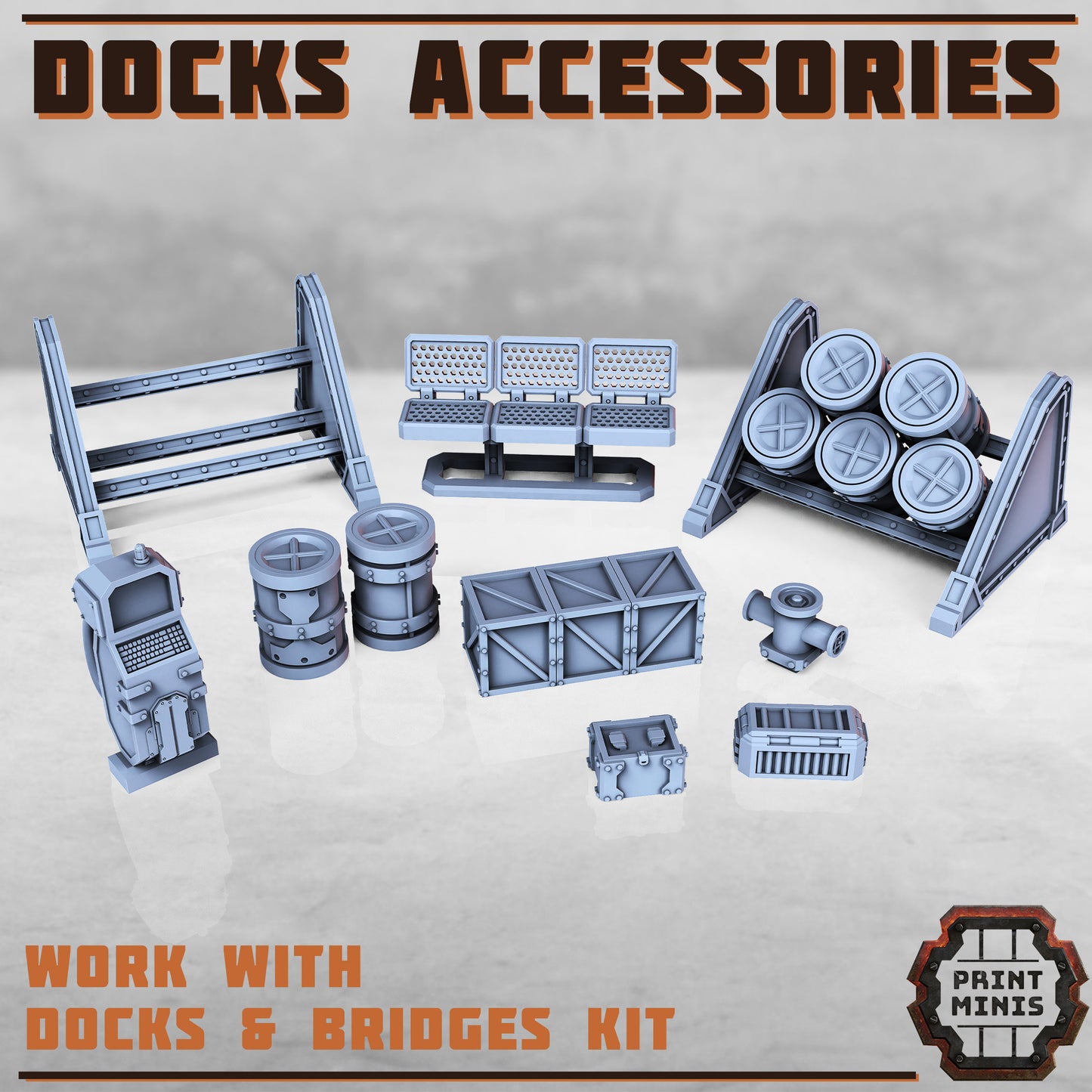 Docks Accessories, Scenery Kit - Print Minis