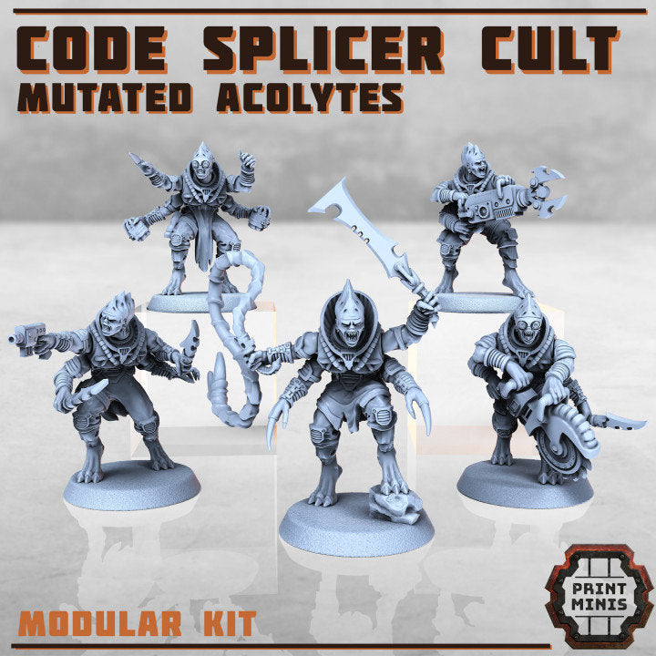 Code Splicer Cult - Mutated Acolytes (5 Variants Available) - Print Minis