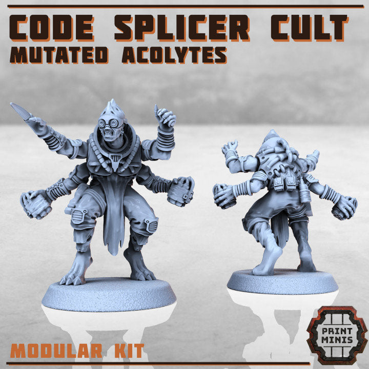 Code Splicer Cult - Mutated Acolytes (5 Variants Available) - Print Minis