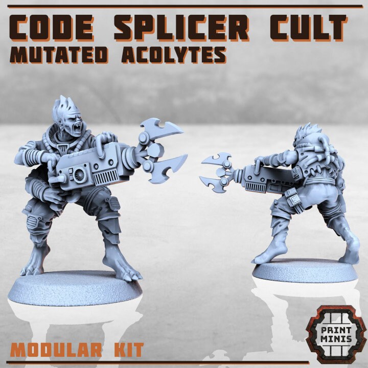 Code Splicer Cult - Mutated Acolytes (5 Variants Available) - Print Minis