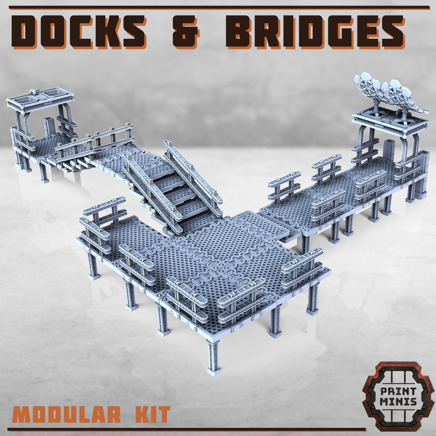 Docks & Bridges, Terrain Kit - Print Minis