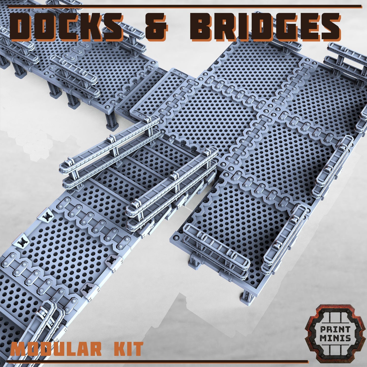 Docks & Bridges, Terrain Kit - Print Minis