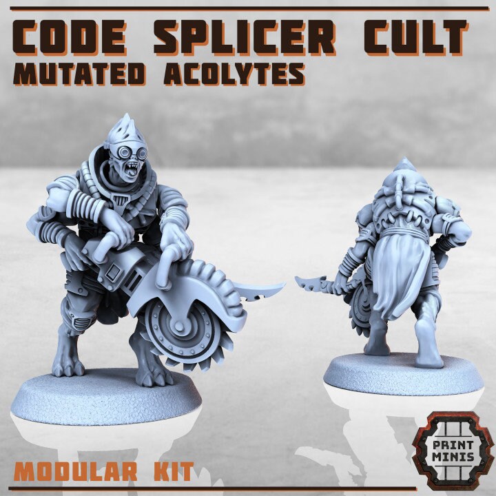 Code Splicer Cult - Mutated Acolytes (5 Variants Available) - Print Minis