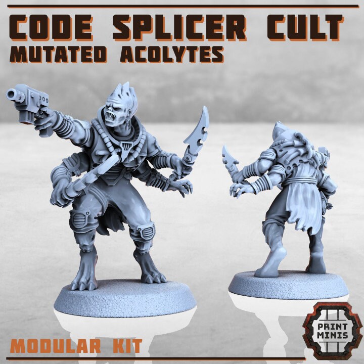 Code Splicer Cult - Mutated Acolytes (5 Variants Available) - Print Minis