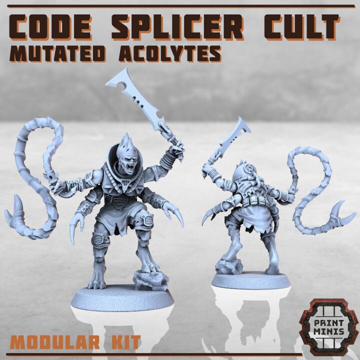 Code Splicer Cult - Mutated Acolytes (5 Variants Available) - Print Minis