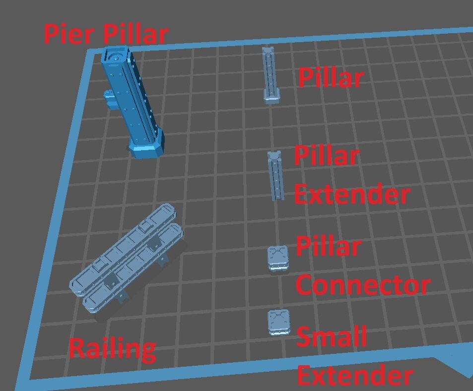 Docks & Bridges, Terrain Kit - Print Minis