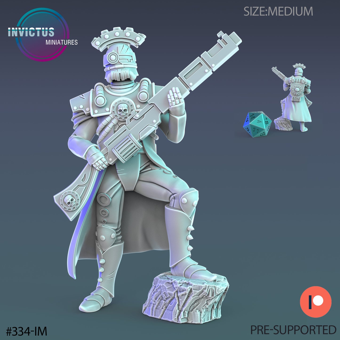 Mechanoid Officer (3 Variants Available) - Invictus Miniatures