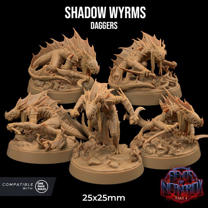 ShadowWyrms, Dagger Squad (3 Variants Available) - Dragon Trapper's Lodge