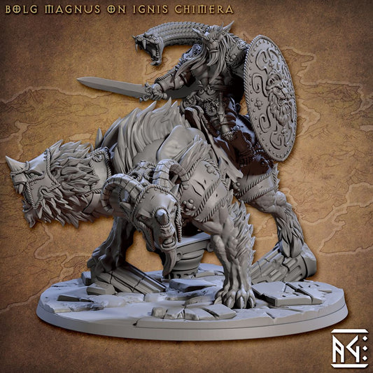 Bolg Riding an Ignis Chimera (2 Variants Available) - Artisan Guild
