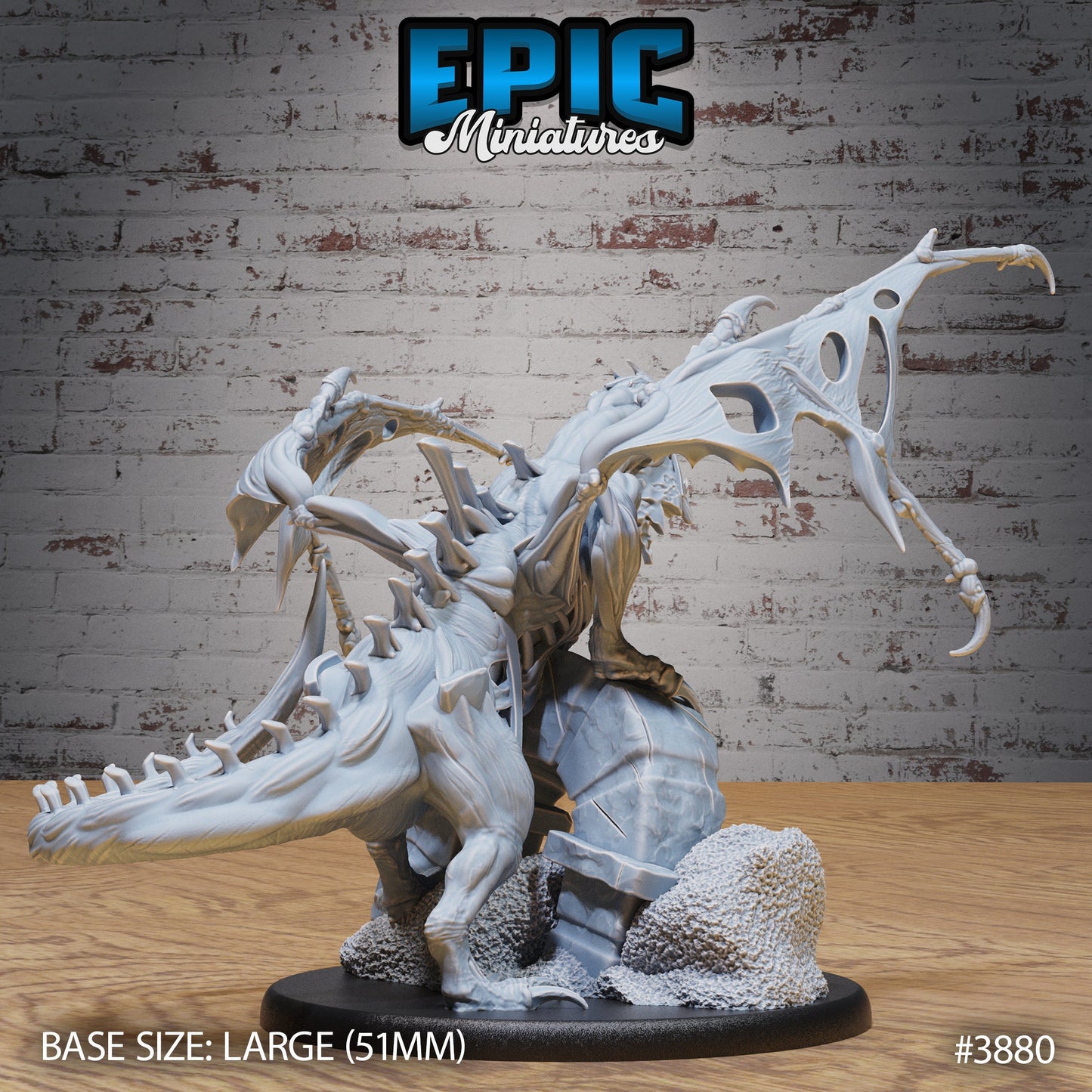 Rotting Young Dragon (3 Variants Available) - Epic Miniatures