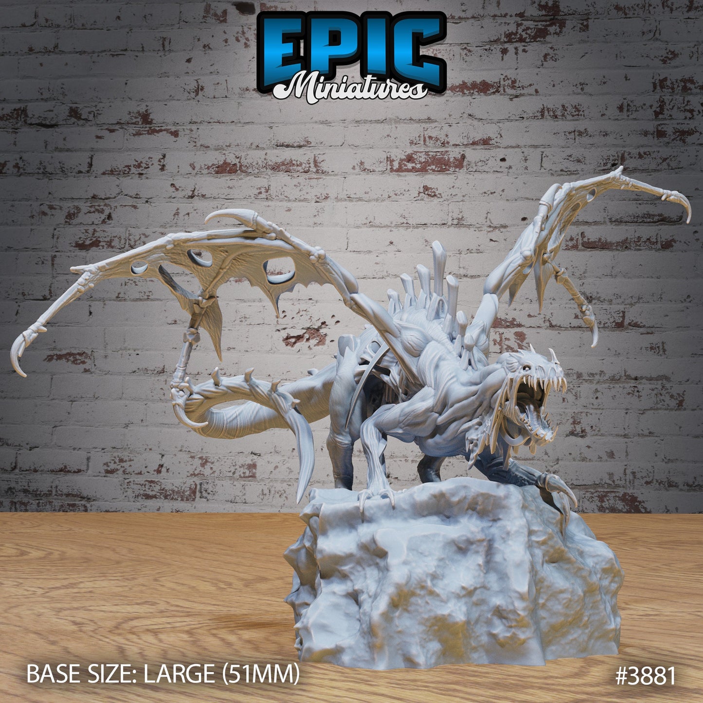 Rotting Young Dragon (3 Variants Available) - Epic Miniatures