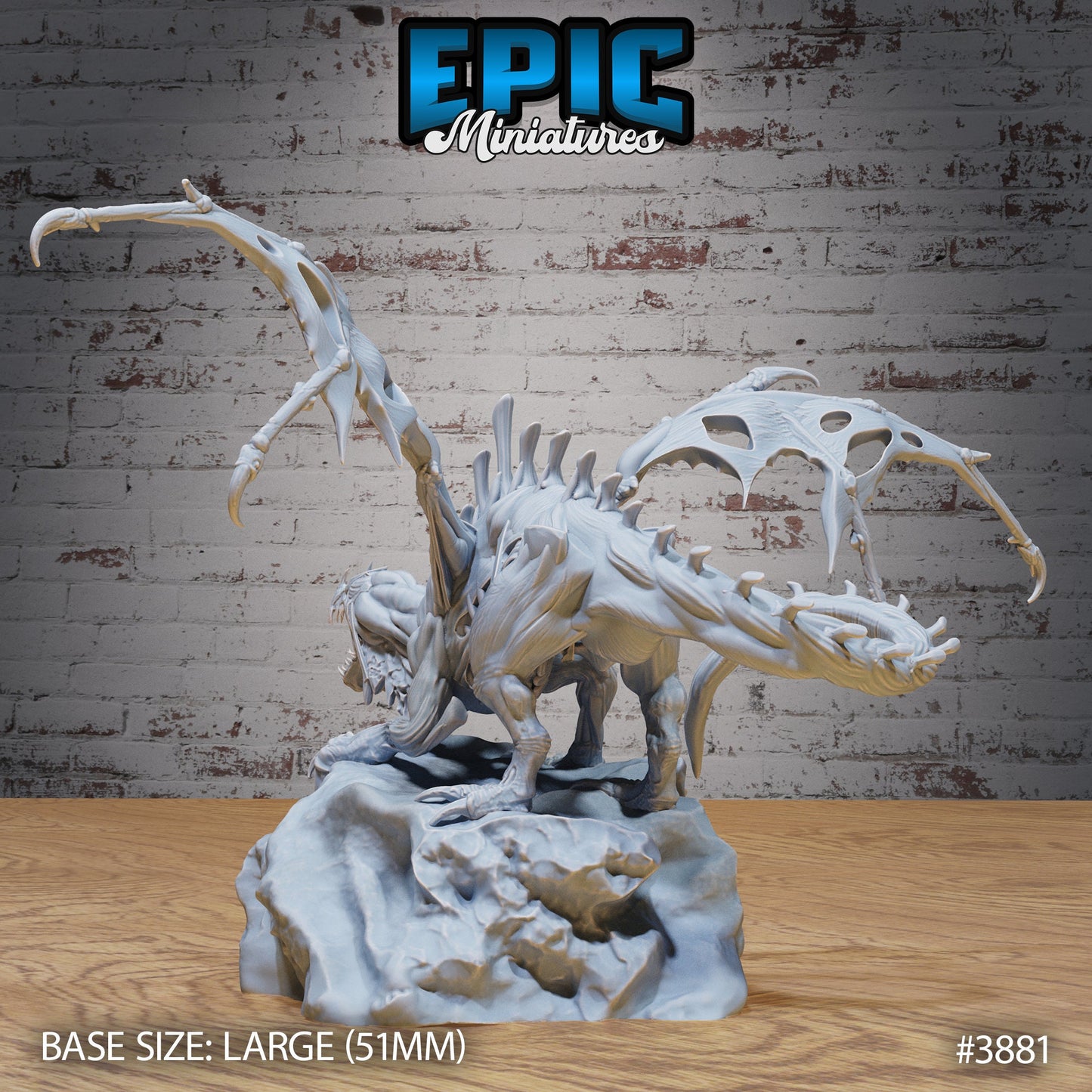 Rotting Young Dragon (3 Variants Available) - Epic Miniatures