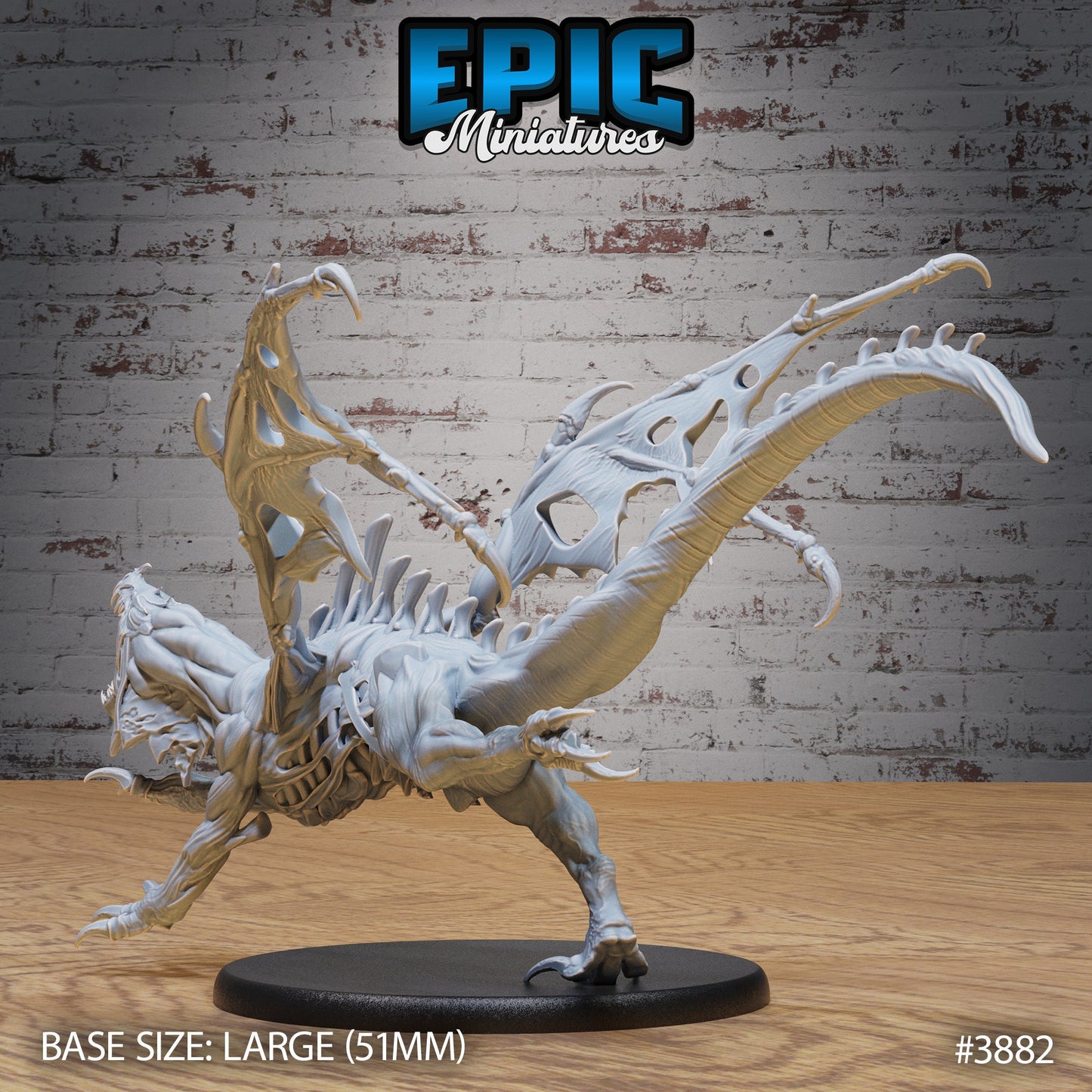 Rotting Young Dragon (3 Variants Available) - Epic Miniatures