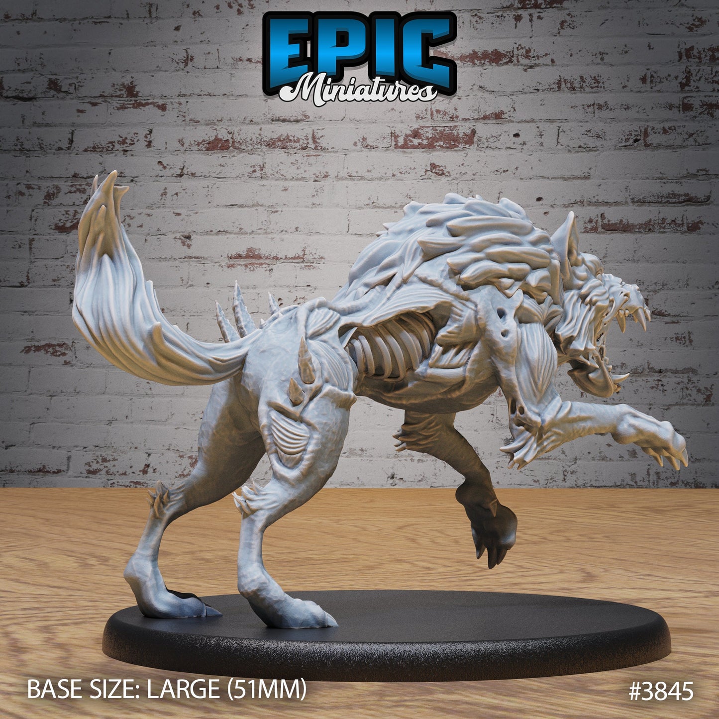 Undead Dire Wolf (3 Variants Available) - Epic Miniatures