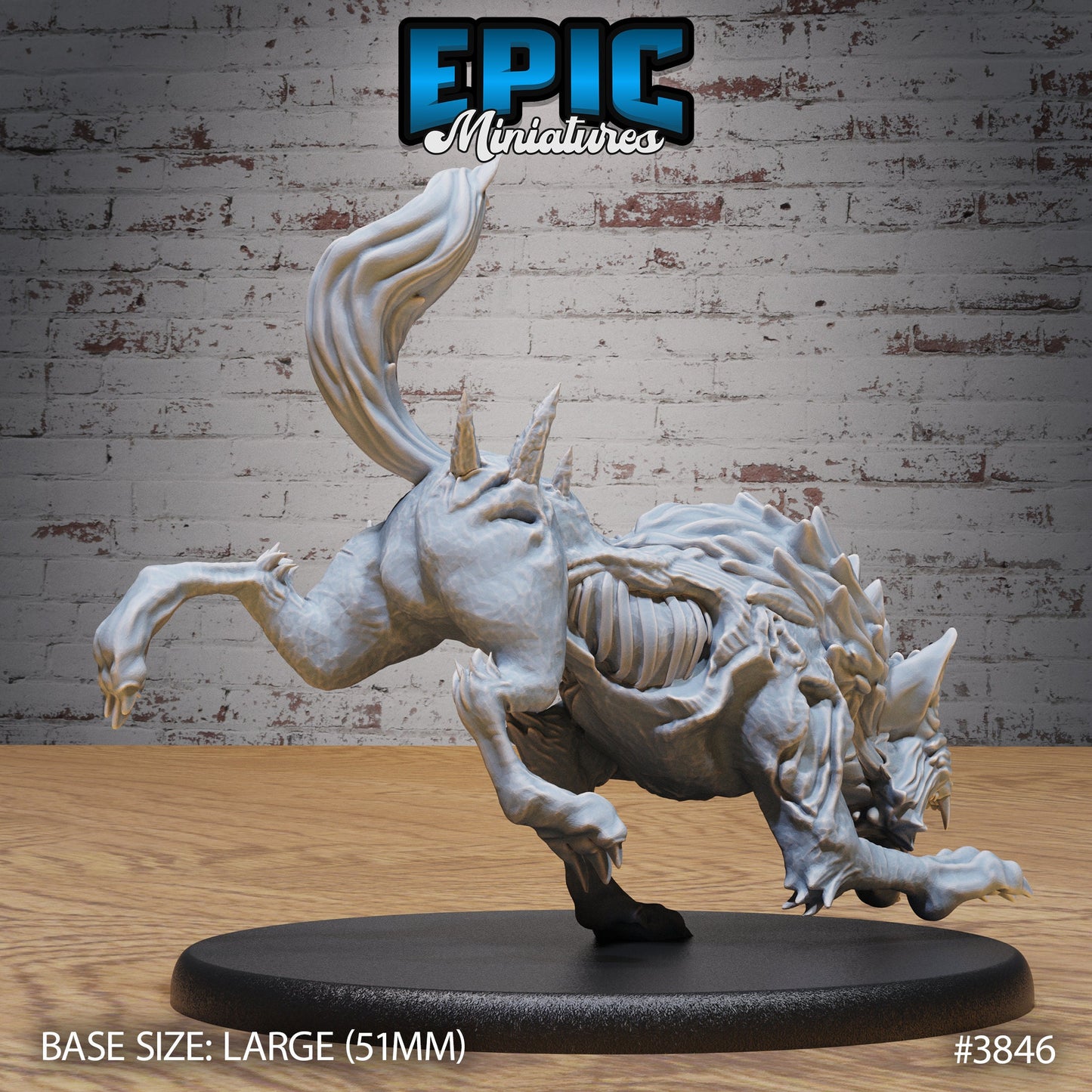 Undead Dire Wolf (3 Variants Available) - Epic Miniatures
