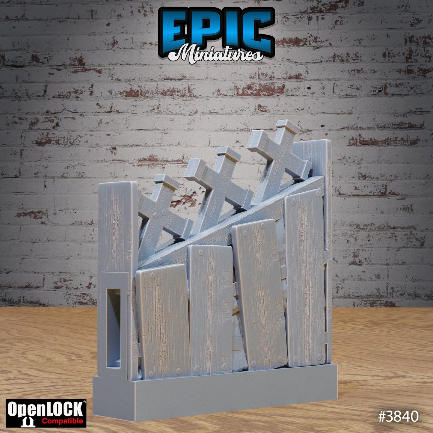 Modular Graveyard Tiles, Fences & Gates Set (OpenLock) - Epic Miniatures