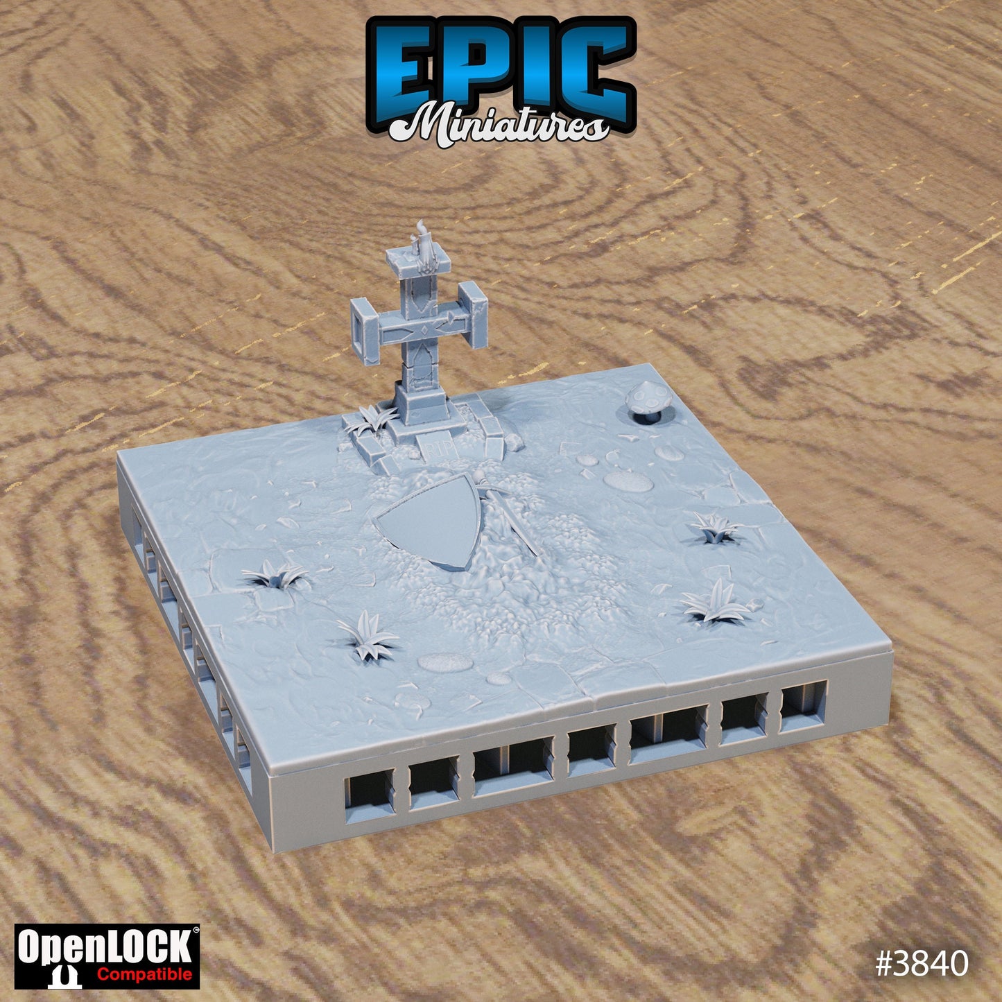 Modular Graveyard Tiles, Floor Set (OpenLock) - Epic Miniatures