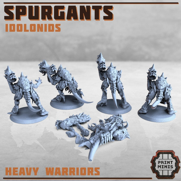 Idolonid Spurgants - Heavy Warriors (5 Variants Available) - Print Minis