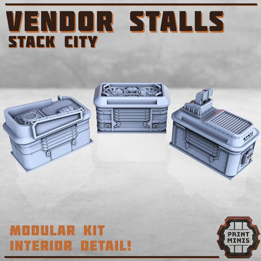 Vendor Stalls (3 Variants Available) - Print Minis