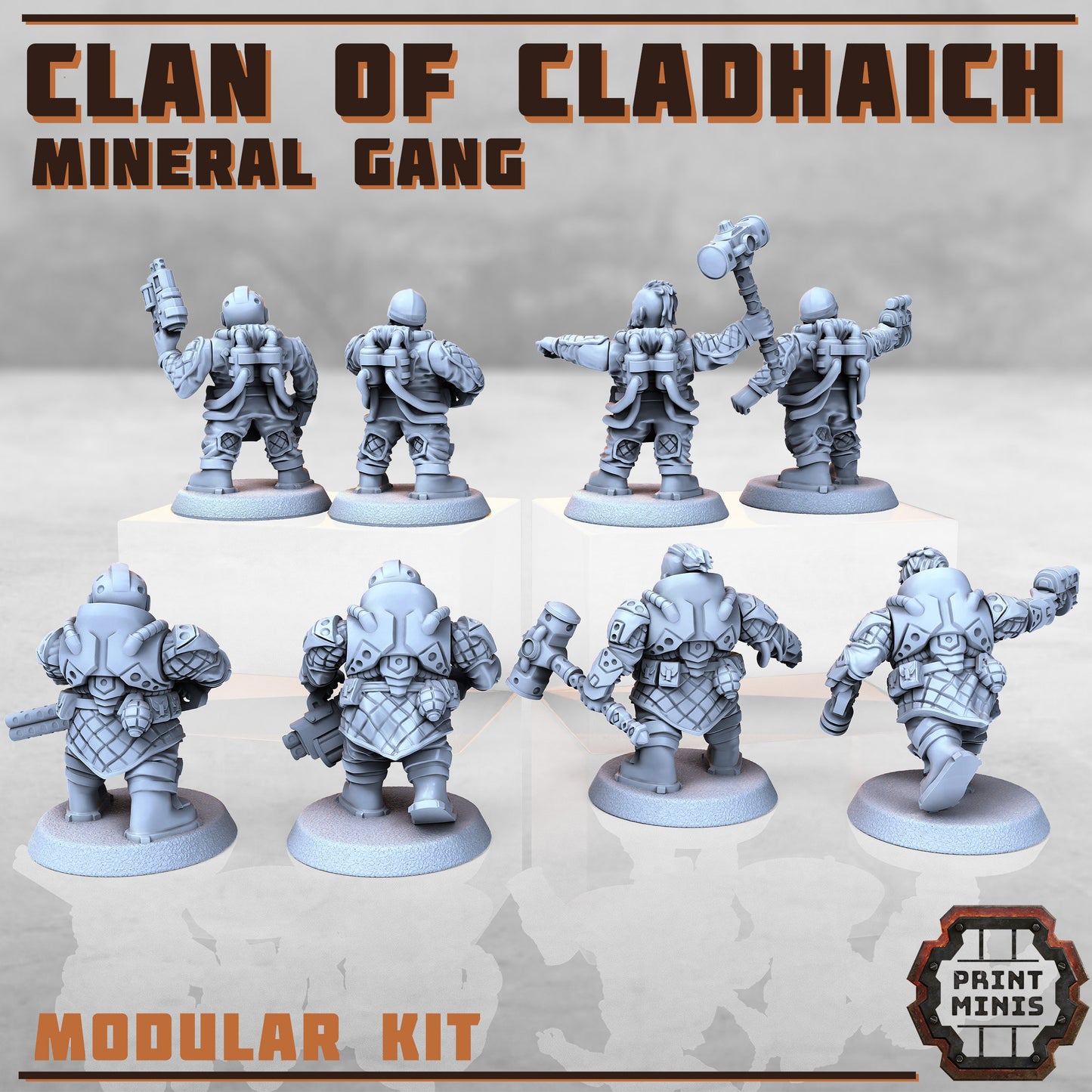 Clan of Cladhaich, Dwarves (8 Variants Available) - Print Minis