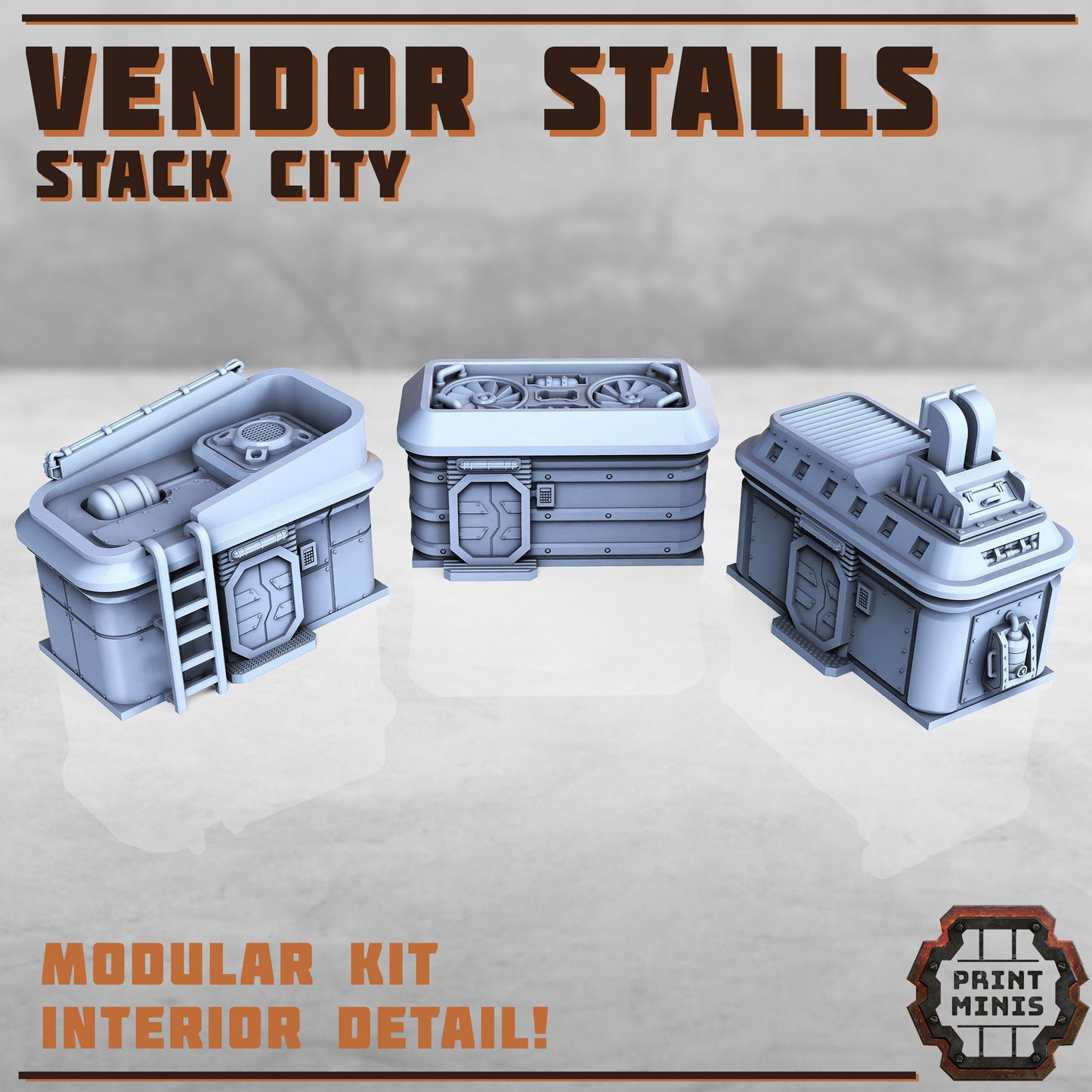 Vendor Stalls (3 Variants Available) - Print Minis