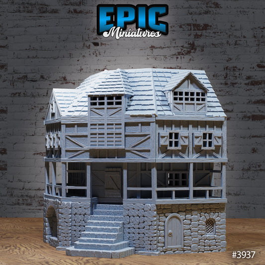 City House Corner, Playable Terrain Piece - Epic Miniatures