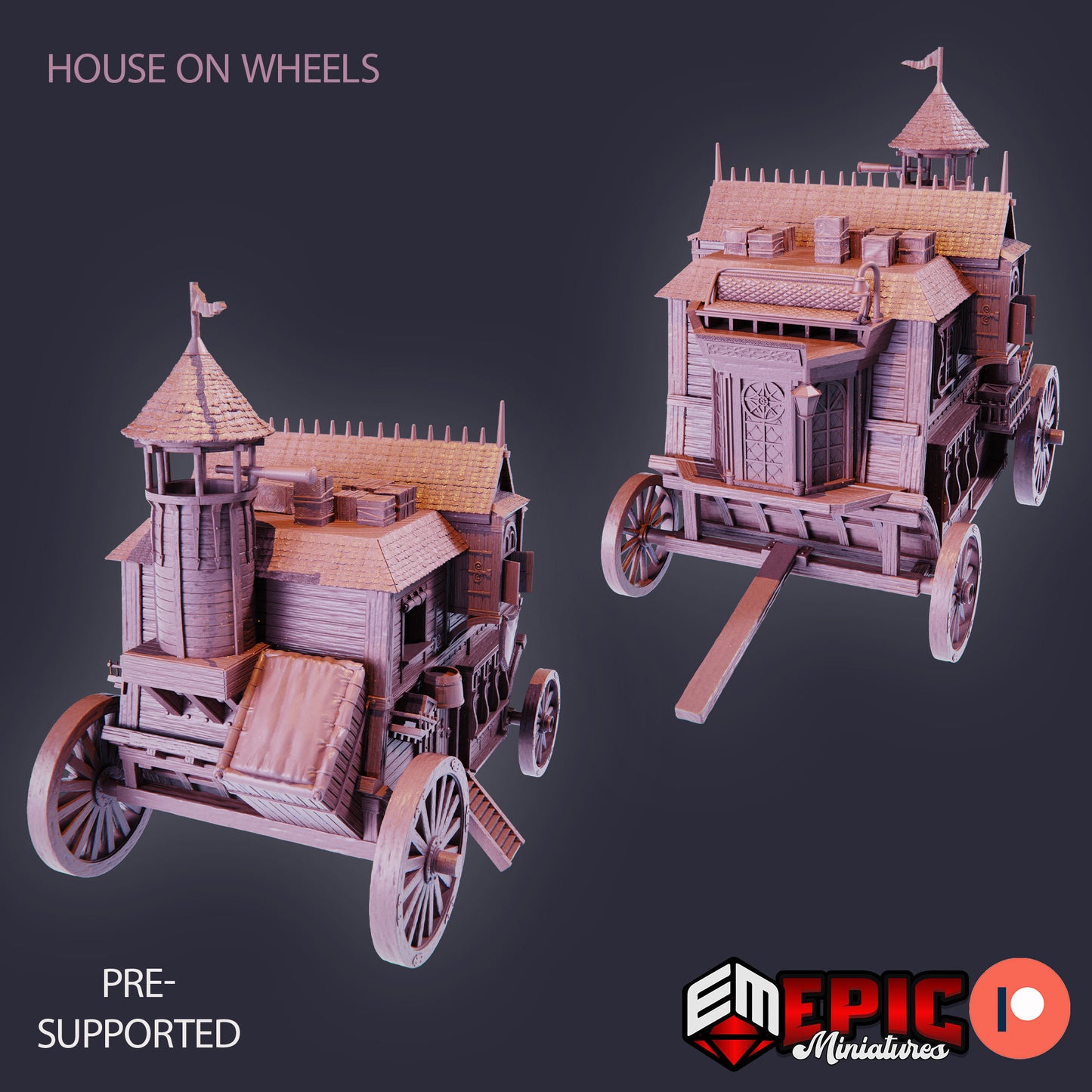 House on Wheels, Playable Terrain Piece - Epic Miniatures