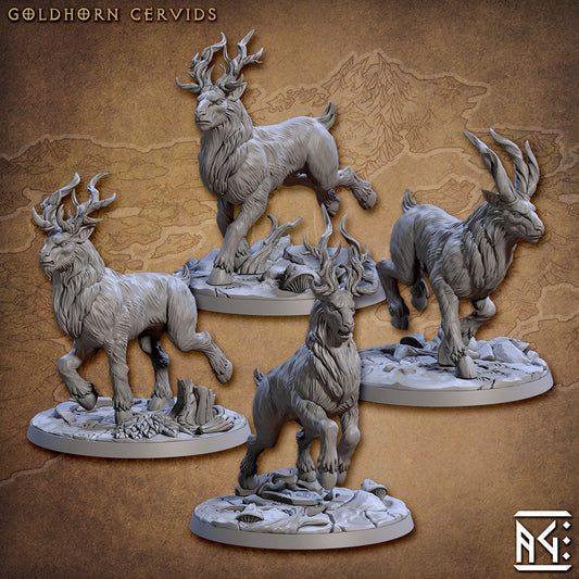 Goldhorn Cervids (4 Variants Available) - Artisan Guild