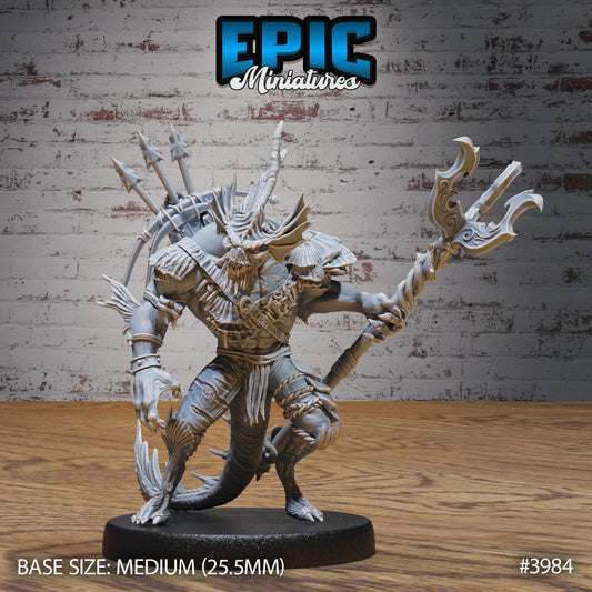 Merfolk Champion (3 Variants Available) - Epic Miniatures