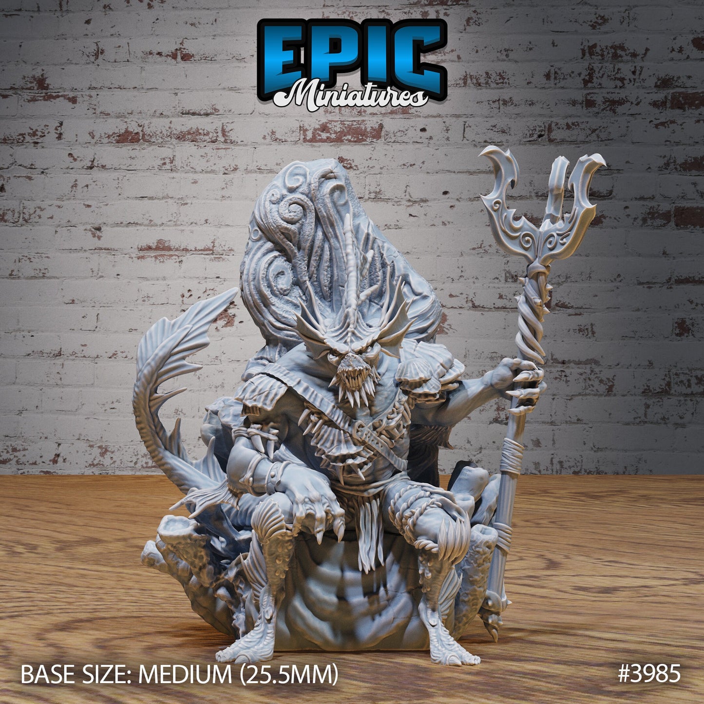 Merfolk Champion (3 Variants Available) - Epic Miniatures