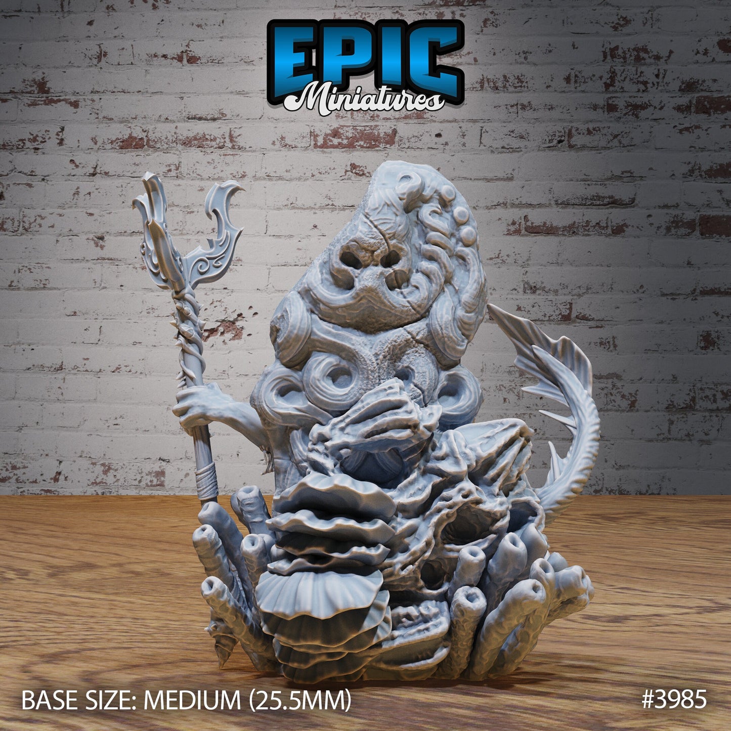 Merfolk Champion (3 Variants Available) - Epic Miniatures