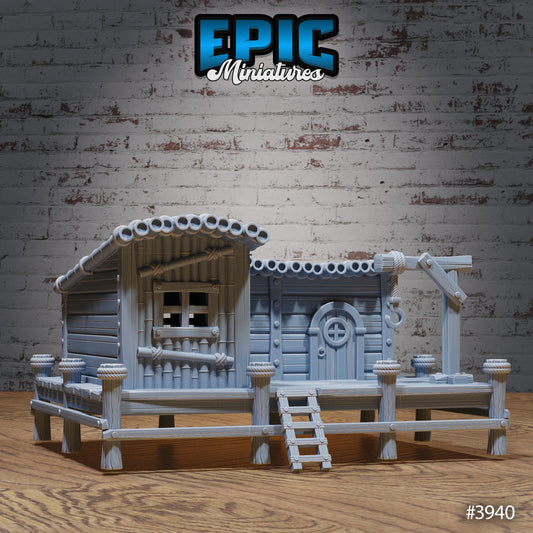 Fisherman House, Playable Terrain Piece - Epic Miniatures