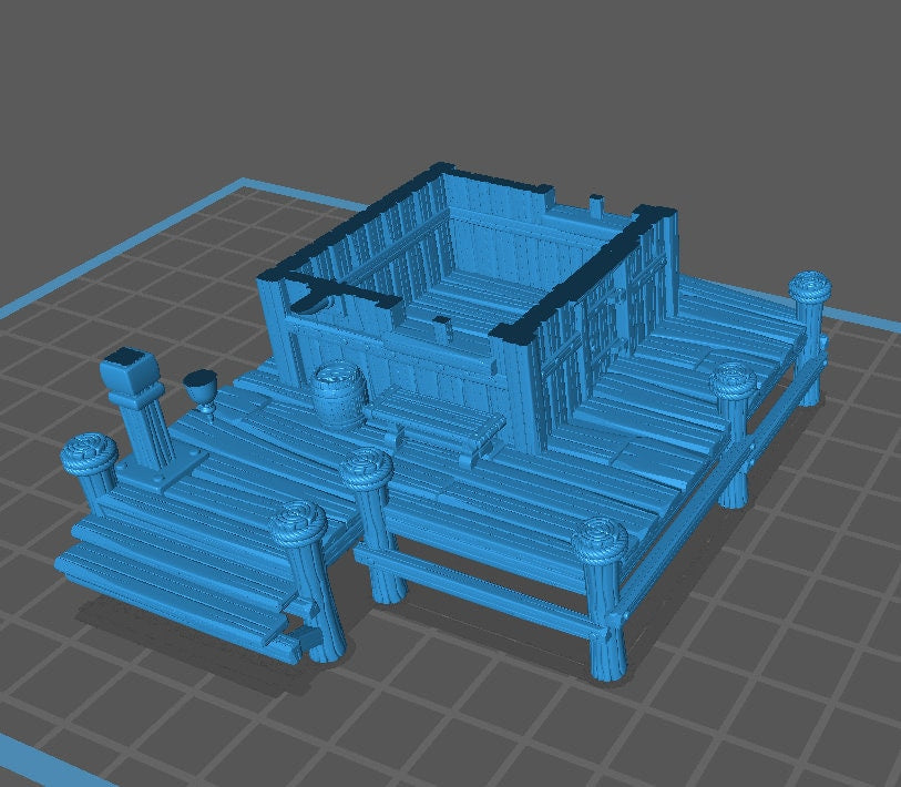 Harbour Building, Playable Terrain Piece - Epic Miniatures