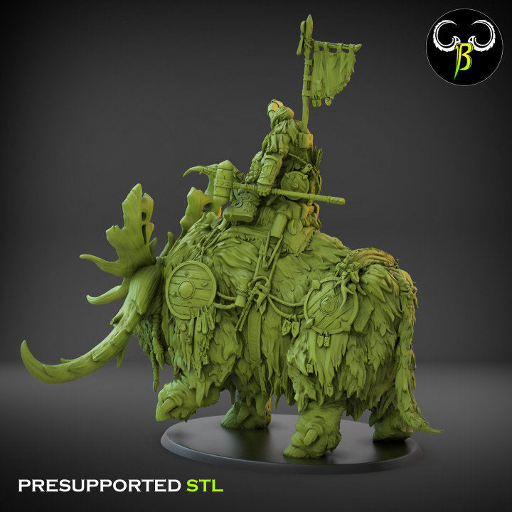 Frost Tusk and Rider (2 Variants Available) - Clay Beast Creations