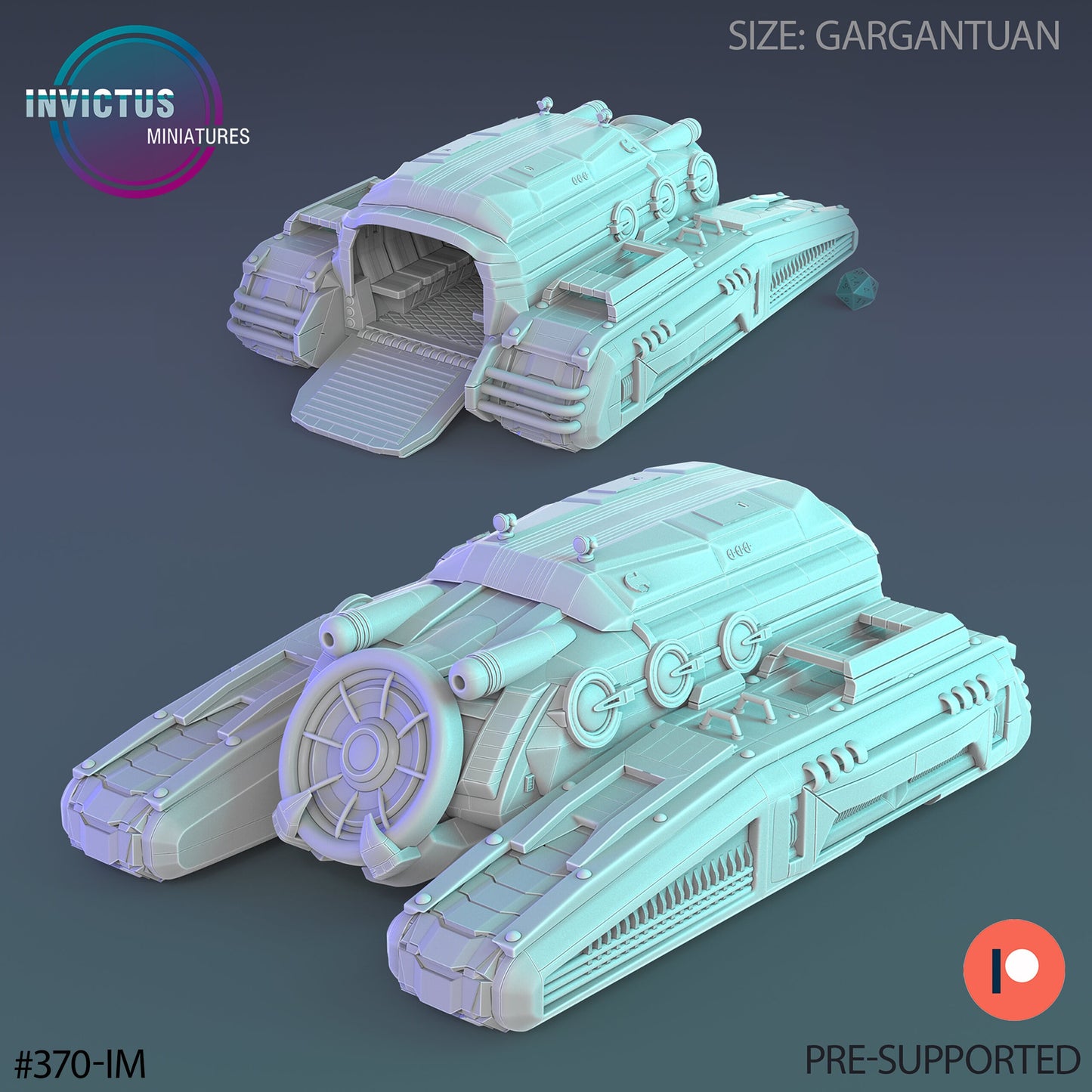 Cyber City Tank (2 Variants Available) - Invictus Miniatures